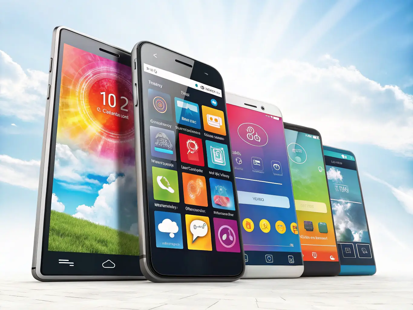 A colorful image of multiple used iPads with vibrant backgrounds, highlighting their versatility and quality.